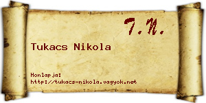 Tukacs Nikola névjegykártya